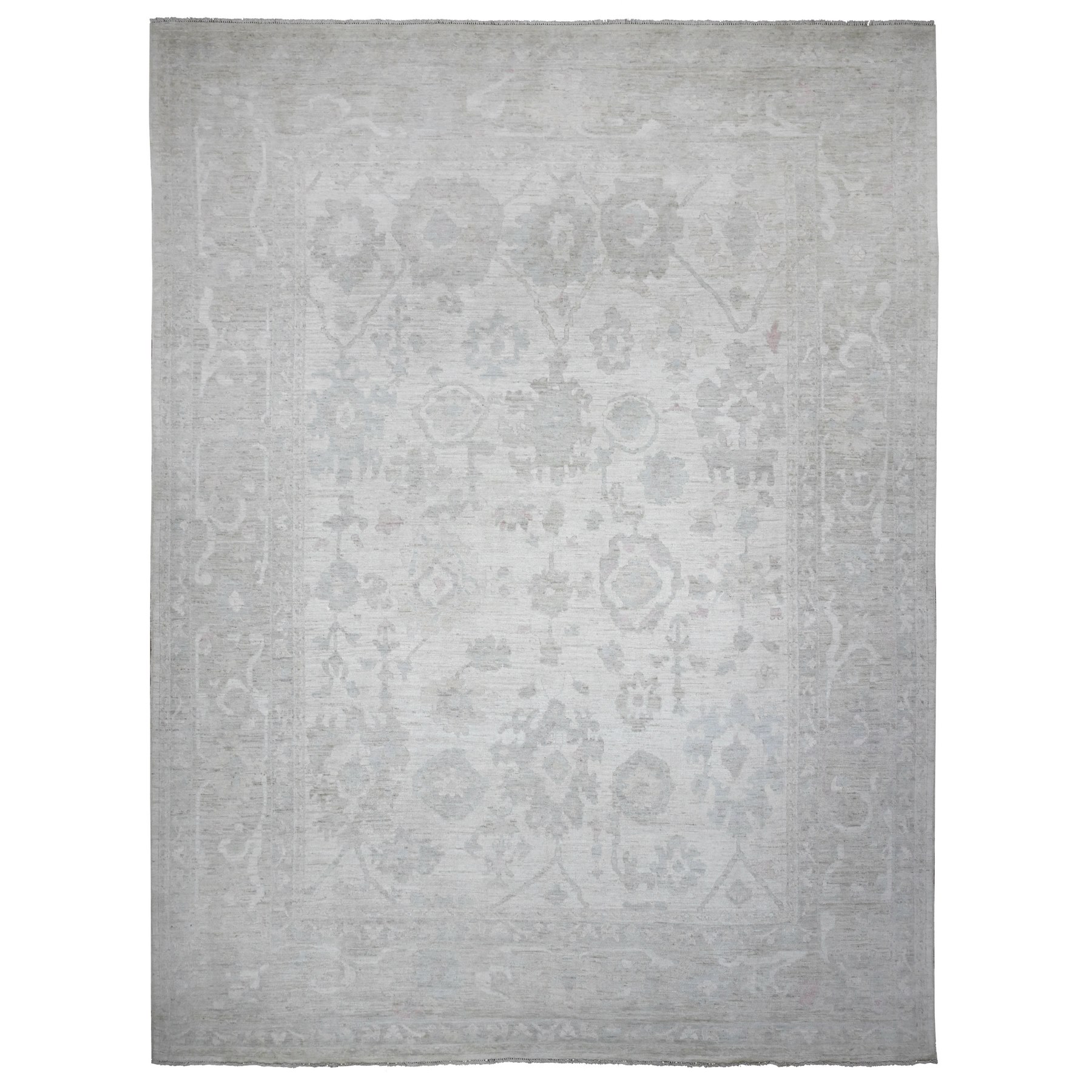 Transitional Wool Hand-Knotted Area Rug 11'4